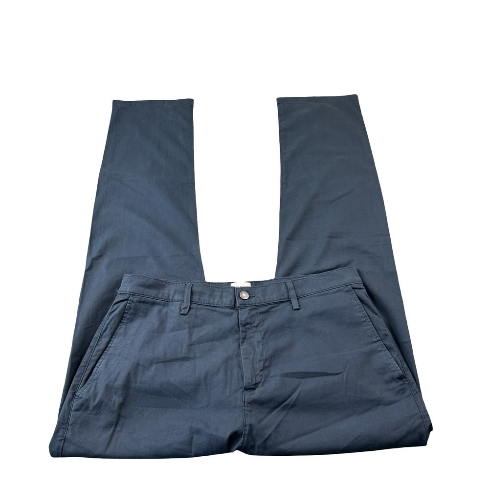 Flint And Tinder Blue Cotton Stretch Flat Front Mens Chino Pant Size 34X32